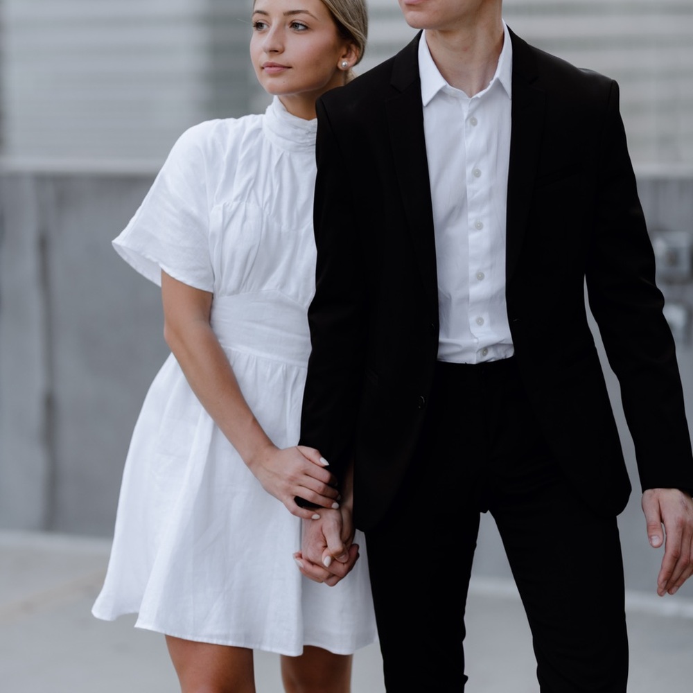 DISSH White High Neck Mini Dress - Picture 4 of 5